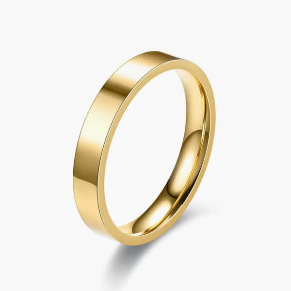 4mm Simplicity Flat Stainless Steel Rings Japanese Korean Fashion Glossy Titanium Steel Finger Rings for Youth Boy Girl Jewelry - Image 2