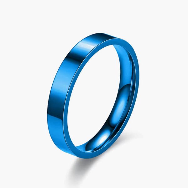 4mm Simplicity Flat Stainless Steel Rings Japanese Korean Fashion Glossy Titanium Steel Finger Rings for Youth Boy Girl Jewelry - Image 3