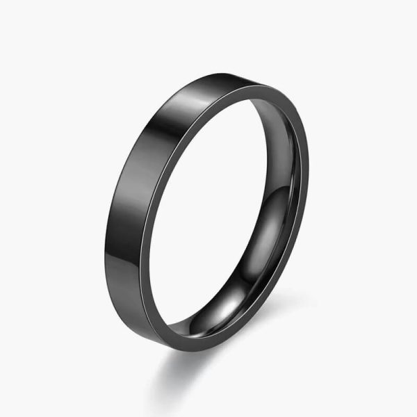 4mm Simplicity Flat Stainless Steel Rings Japanese Korean Fashion Glossy Titanium Steel Finger Rings for Youth Boy Girl Jewelry - Image 5