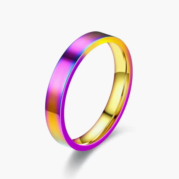 4mm Simplicity Flat Stainless Steel Rings Japanese Korean Fashion Glossy Titanium Steel Finger Rings for Youth Boy Girl Jewelry - Image 6