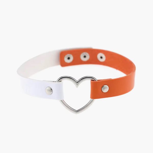Ahmed Fashion Leather Choker Necklace Women Goth Heart Chocker Gothic Statement Necklace 2021 New Punk jewelry Collier femme