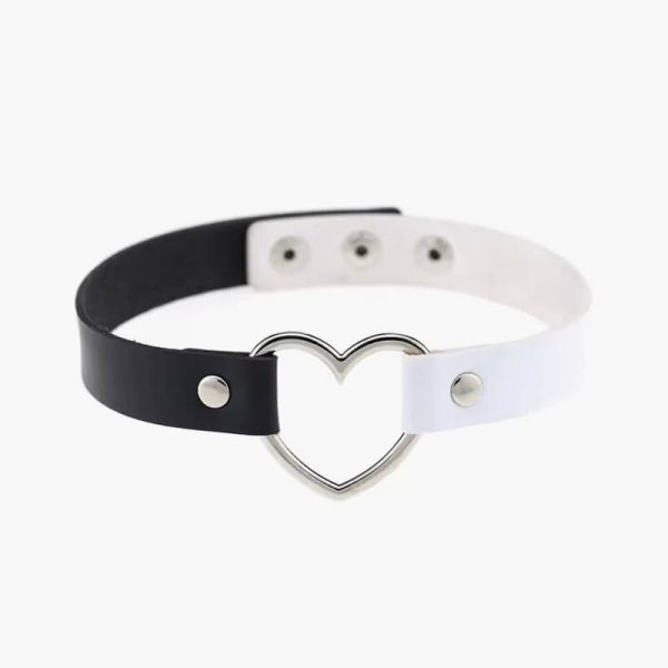 Ahmed Fashion Leather Choker Necklace Women Goth Heart Chocker Gothic Statement Necklace 2021 New Punk jewelry Collier femme - Image 4