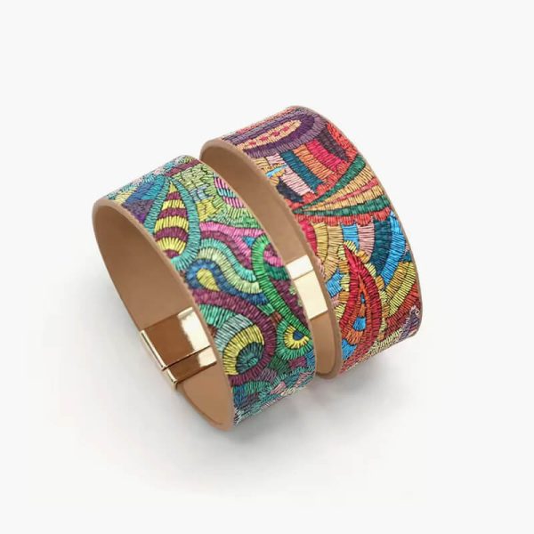 High Quality Ethnic Wrap Leather Bracelet Chain Rope Lightning Heartbeat Bracelet For Women Fashion Jewelry