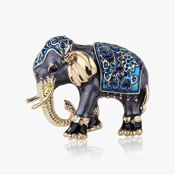 New Creative Cute Texture Enamel Elephant Animal Brooches For Women Men 4-colors Clothing Backpack Metal Pins Party Jewelry Gift