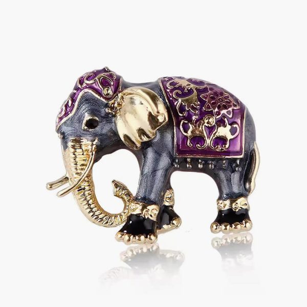 New Creative Cute Texture Enamel Elephant Animal Brooches For Women Men 4-colors Clothing Backpack Metal Pins Party Jewelry Gift - Image 2