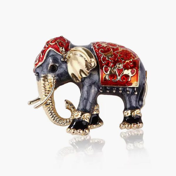 New Creative Cute Texture Enamel Elephant Animal Brooches For Women Men 4-colors Clothing Backpack Metal Pins Party Jewelry Gift - Image 3