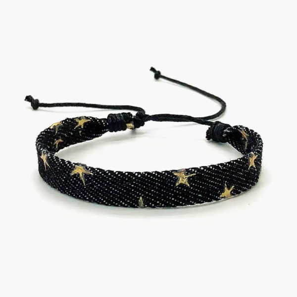 Vintage Handmade Star Punk Blue Denim Man Bracelet for Women Gothic Ethnic Friendship Bracelets & Bangles Jewelry Gift Wholesale - Image 2