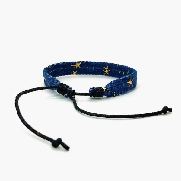 Vintage Handmade Star Punk Blue Denim Man Bracelet for Women Gothic Ethnic Friendship Bracelets & Bangles Jewelry Gift Wholesale - Image 4