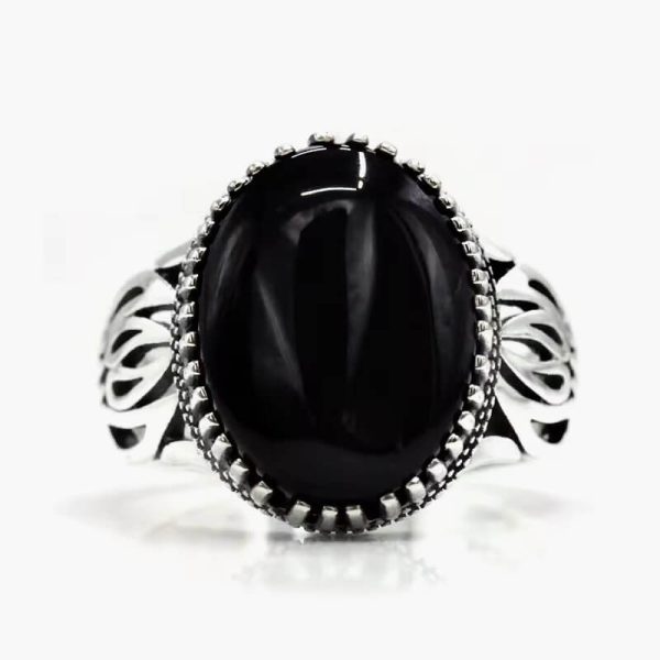 Natural Agate Ring for Men 925 Sterling Silver with Big Red Stone Vintage Rings Hollow Design for Male Women Thai Silver Jewelry - Image 10